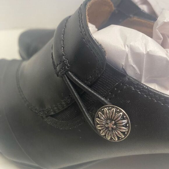 EARTH SPIRIT CLASSICS Elaine Women’s Black Mules Size 7 Leather Slip On SEE DESC - Picture 9 of 15